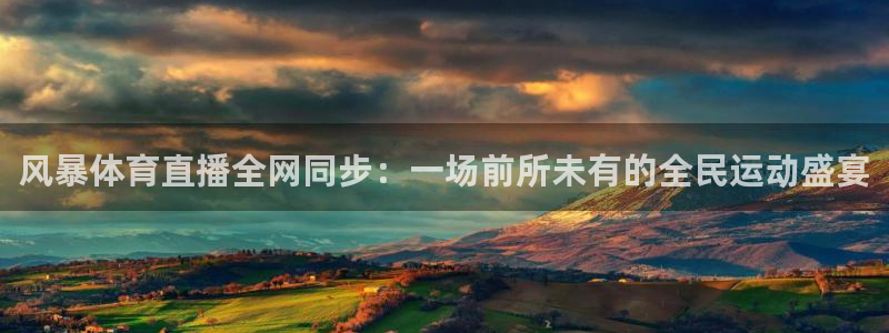 风暴体育直播全网同步：一场前所未有的全民运动盛宴
